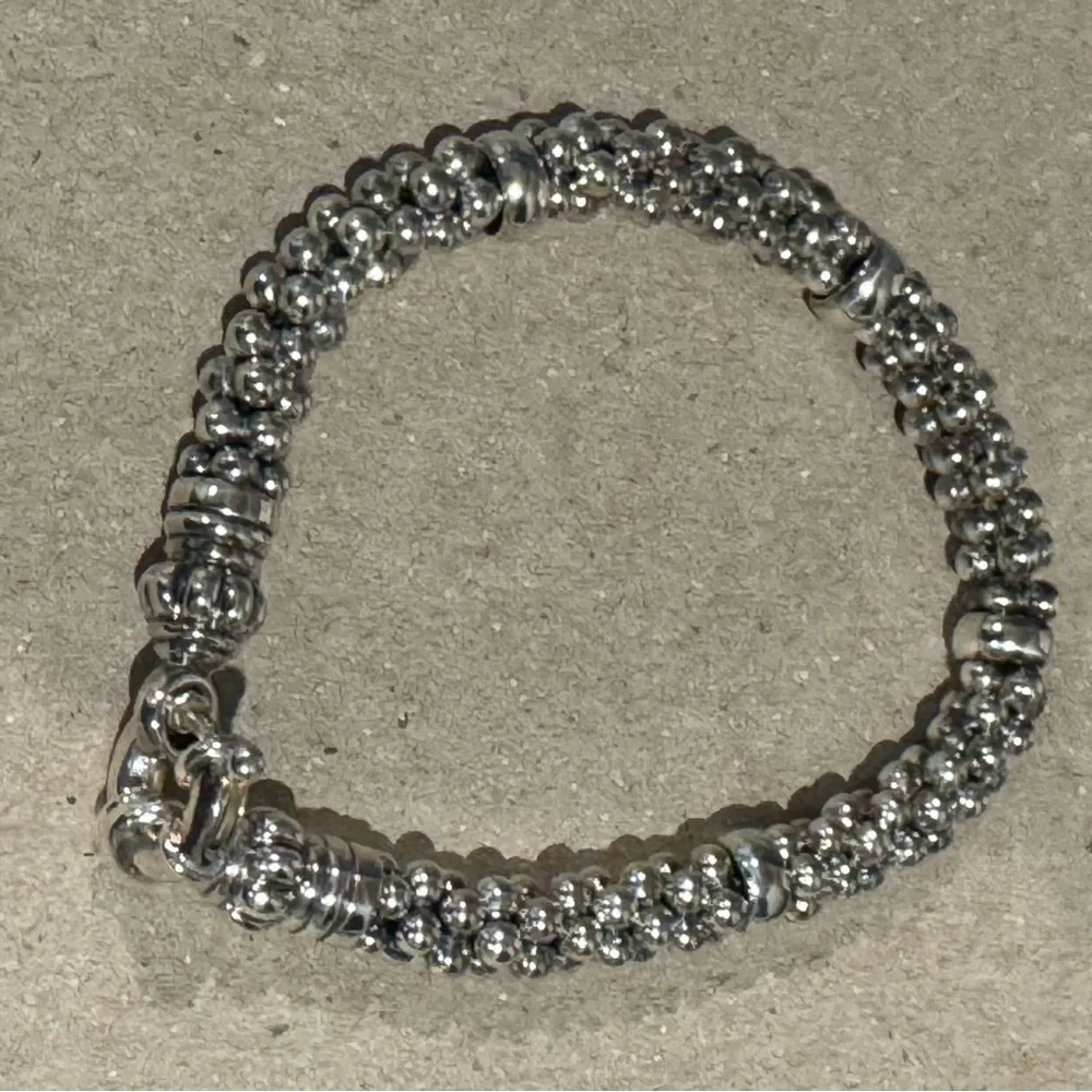 LAGOS Silver Caviar Bracelet with 4 bars - Picture 3 of 7